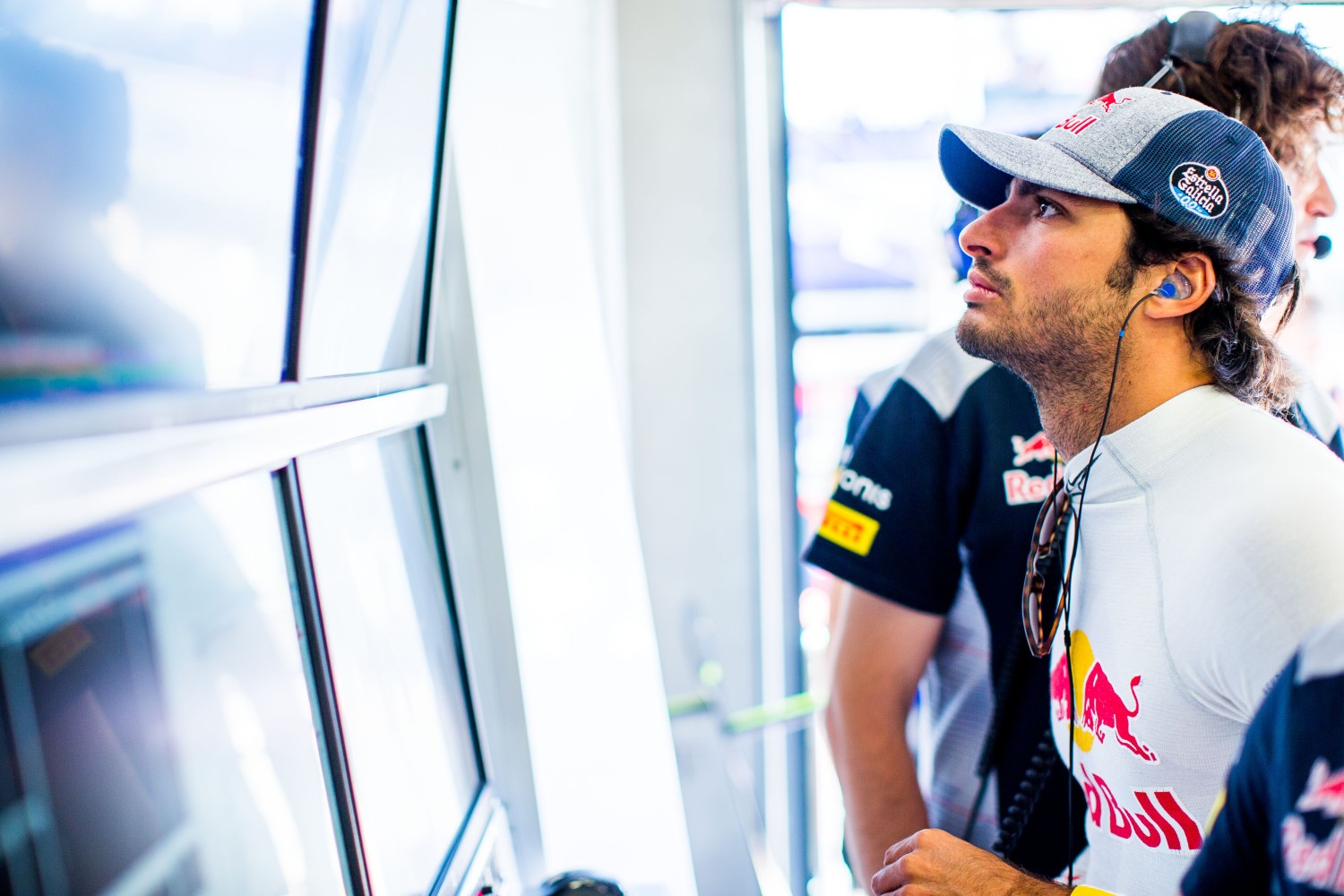 Sainz Jr. stares at the monitors knowing he has zero chance of winning a race with Toro Rosso. With that said Sebastian Vettel won at Monza for Toro Rosso, so it could be done