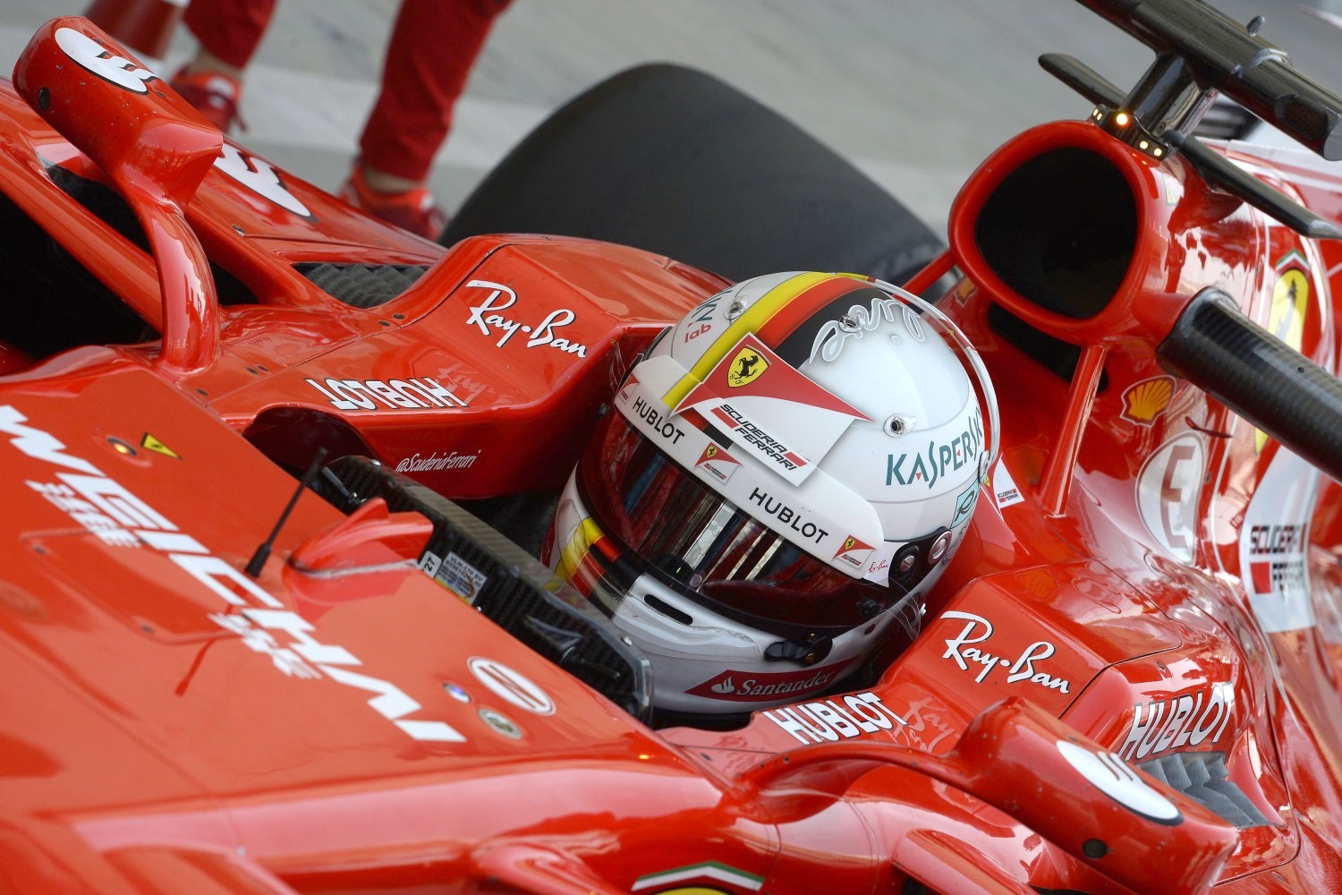Vettel testing in Bahrain
