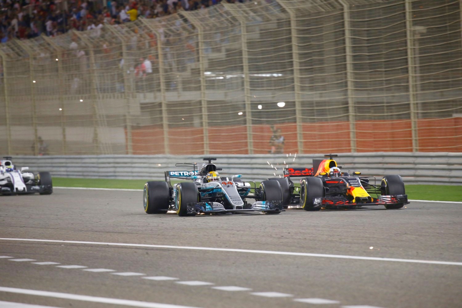 Hamilton Battles Verstappen early
