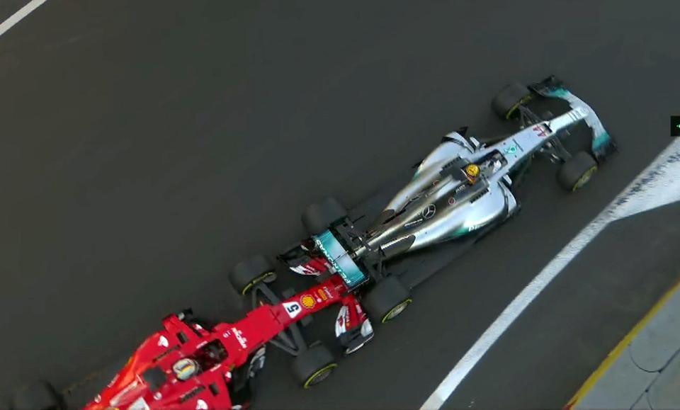 Vettel rams Hamilton, but it was not on purpose