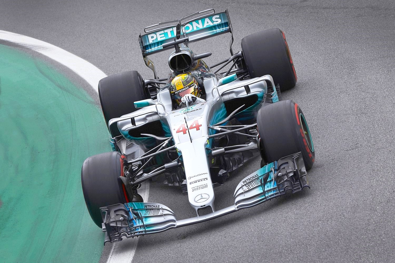 Lewis Hamilton before crashing