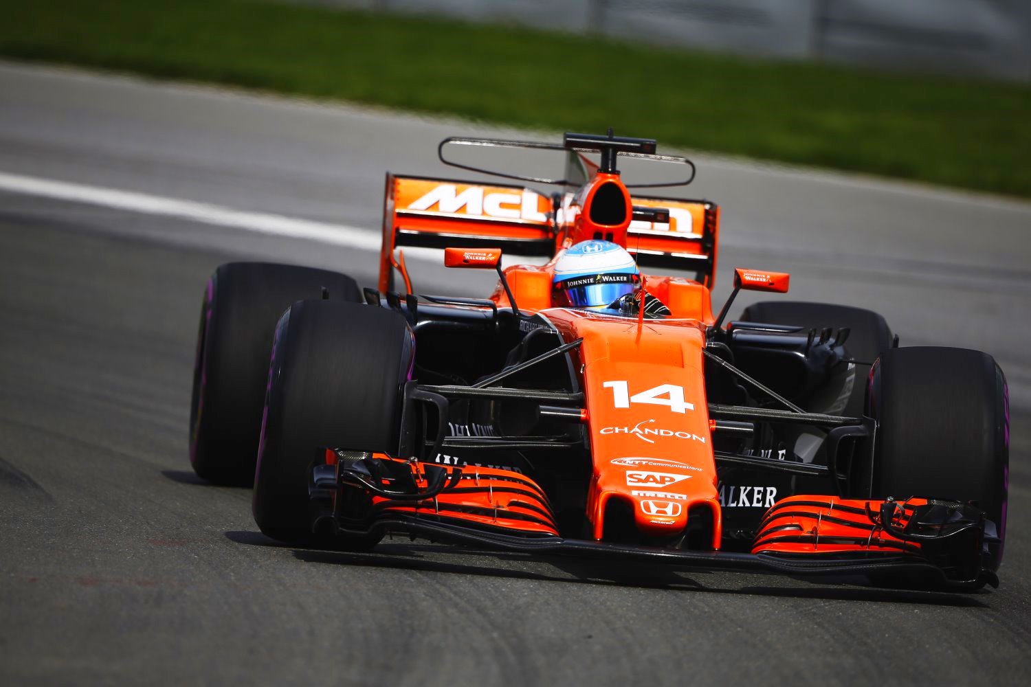 Alonso says the McLaren is fast if not for Honda