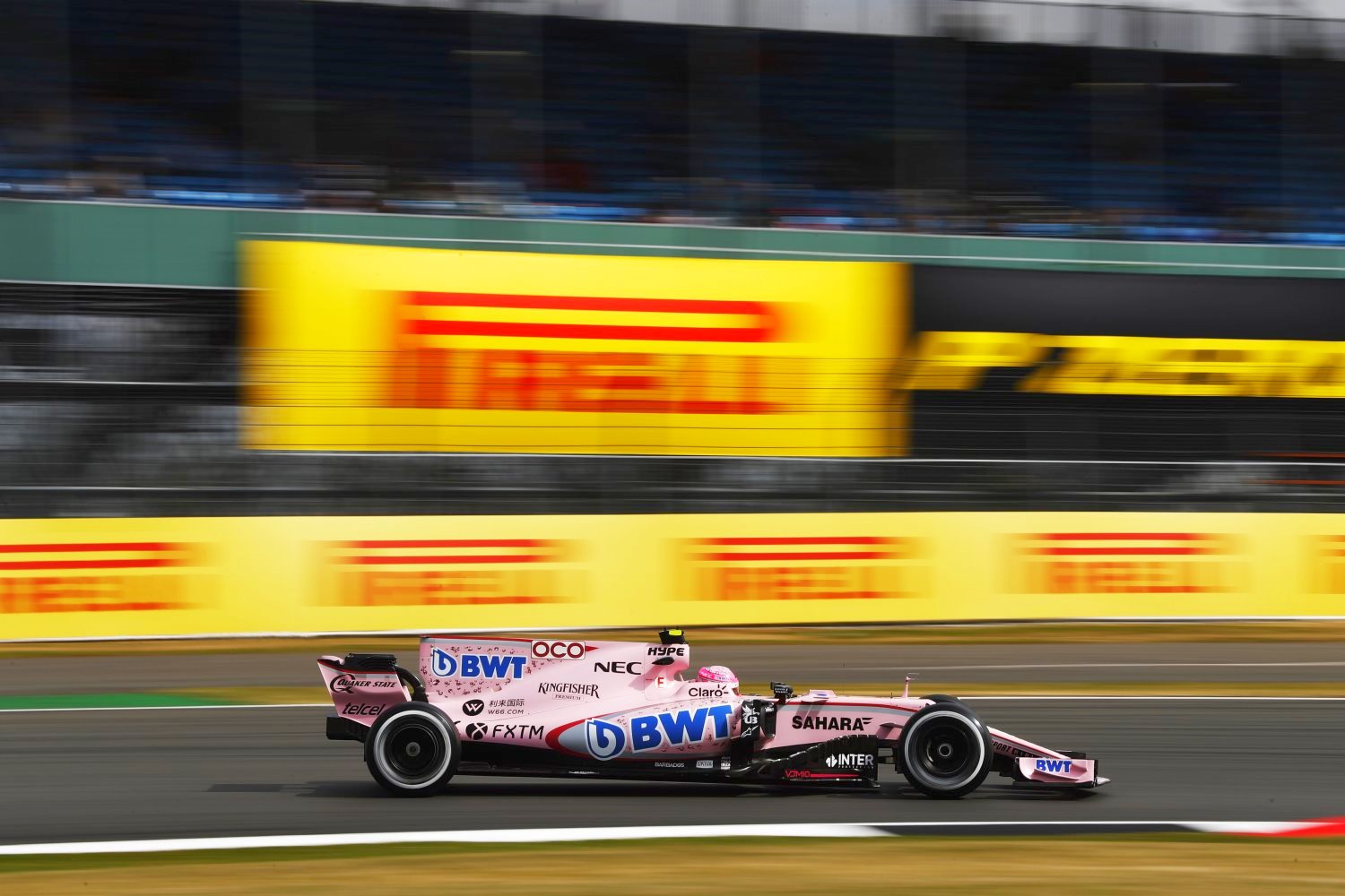 Ocon in the pink Force India