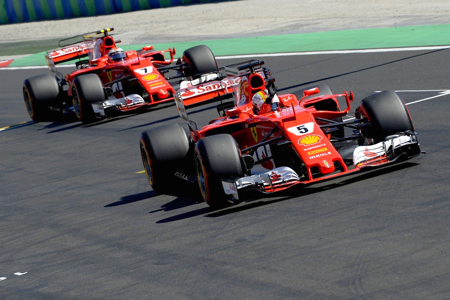 Vettel and Raikkonen 1-2 for Ferrari