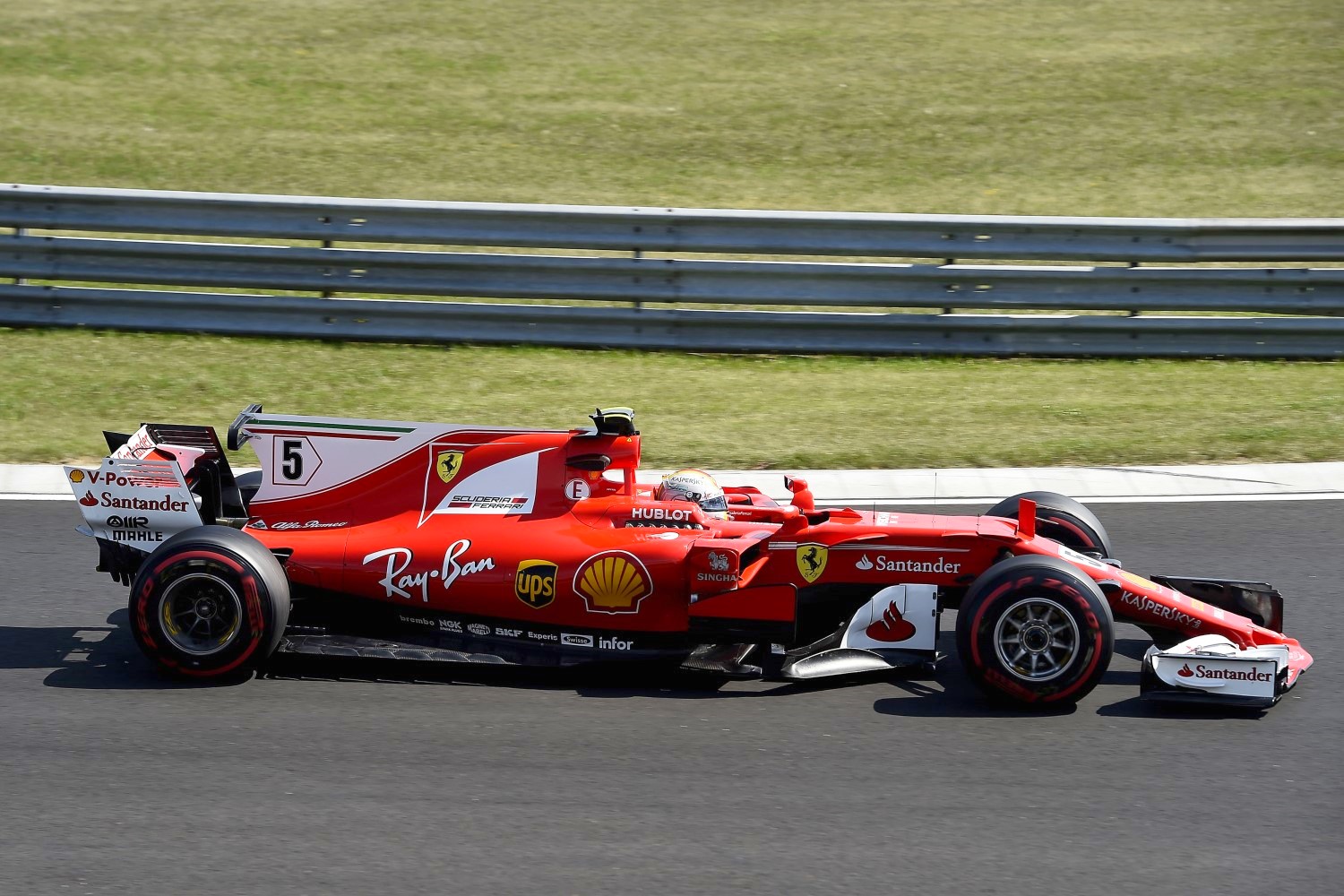 Vettel only ran for a short time in testing Wednesday but was immediately faster than anyone