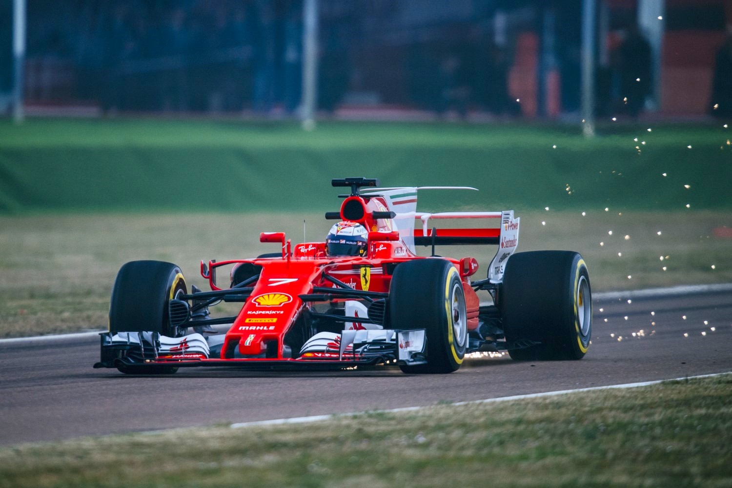 Raikkonen's Ferrari just nipped Mercedes on Tuesday