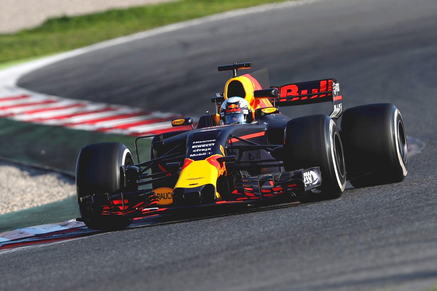 So far in testing the Red Bull has not been as fast as Mercedes or Ferrari