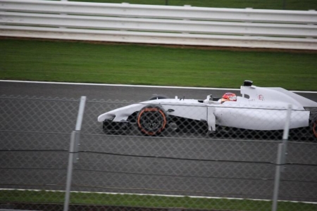 Kubica tests a 2014 Williams at Silverstone