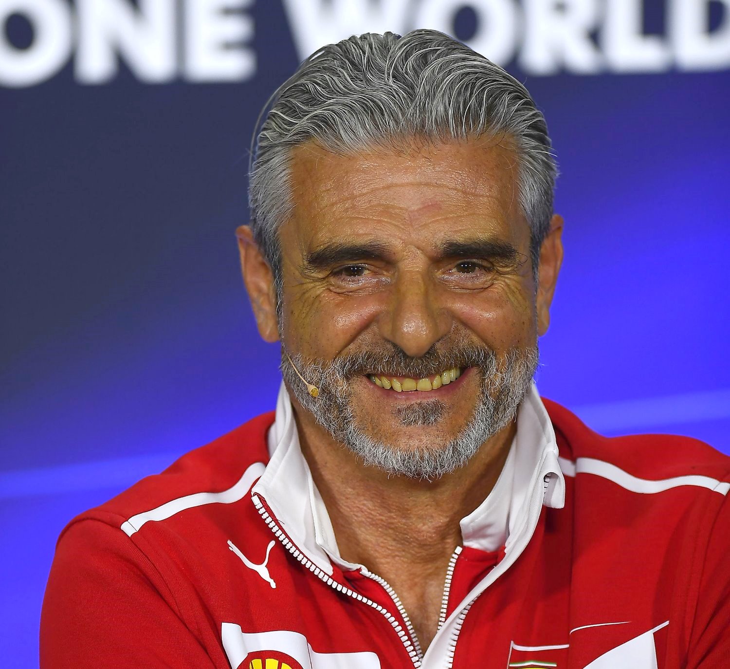 Arrivabene answers questions and jokes with media
