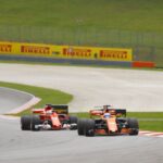 The drive of the race was by Vettel - last to 4th. Here he sets up Alonso for a pass