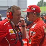 One of Raikkonen's engineers explains to Kimi why the car won't run