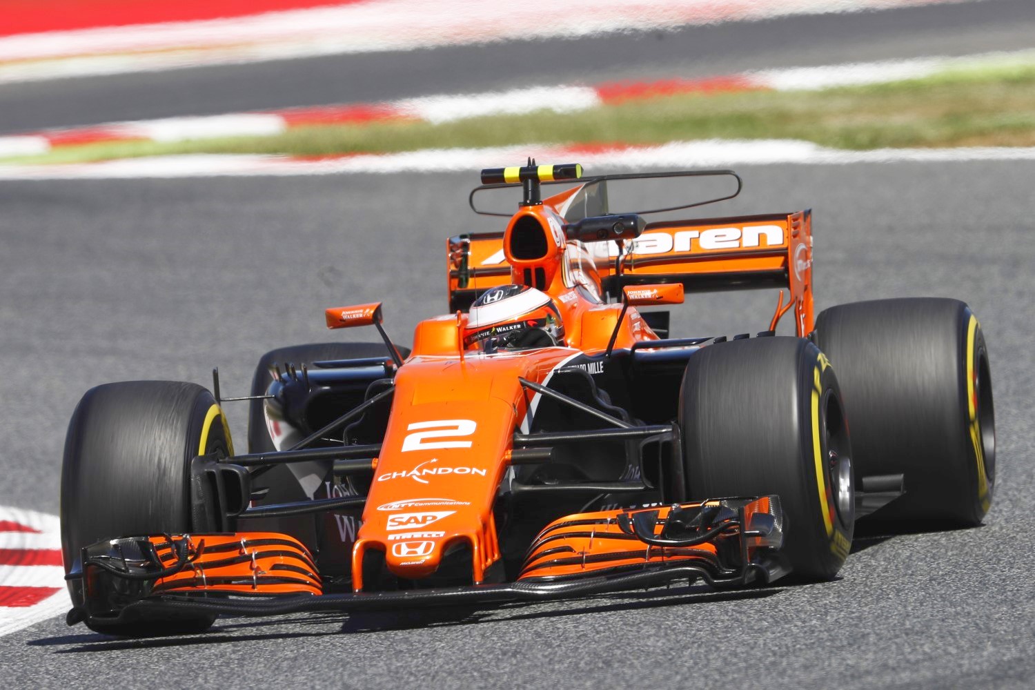 Vandoorne in the McLaren Honda Friday in Spain