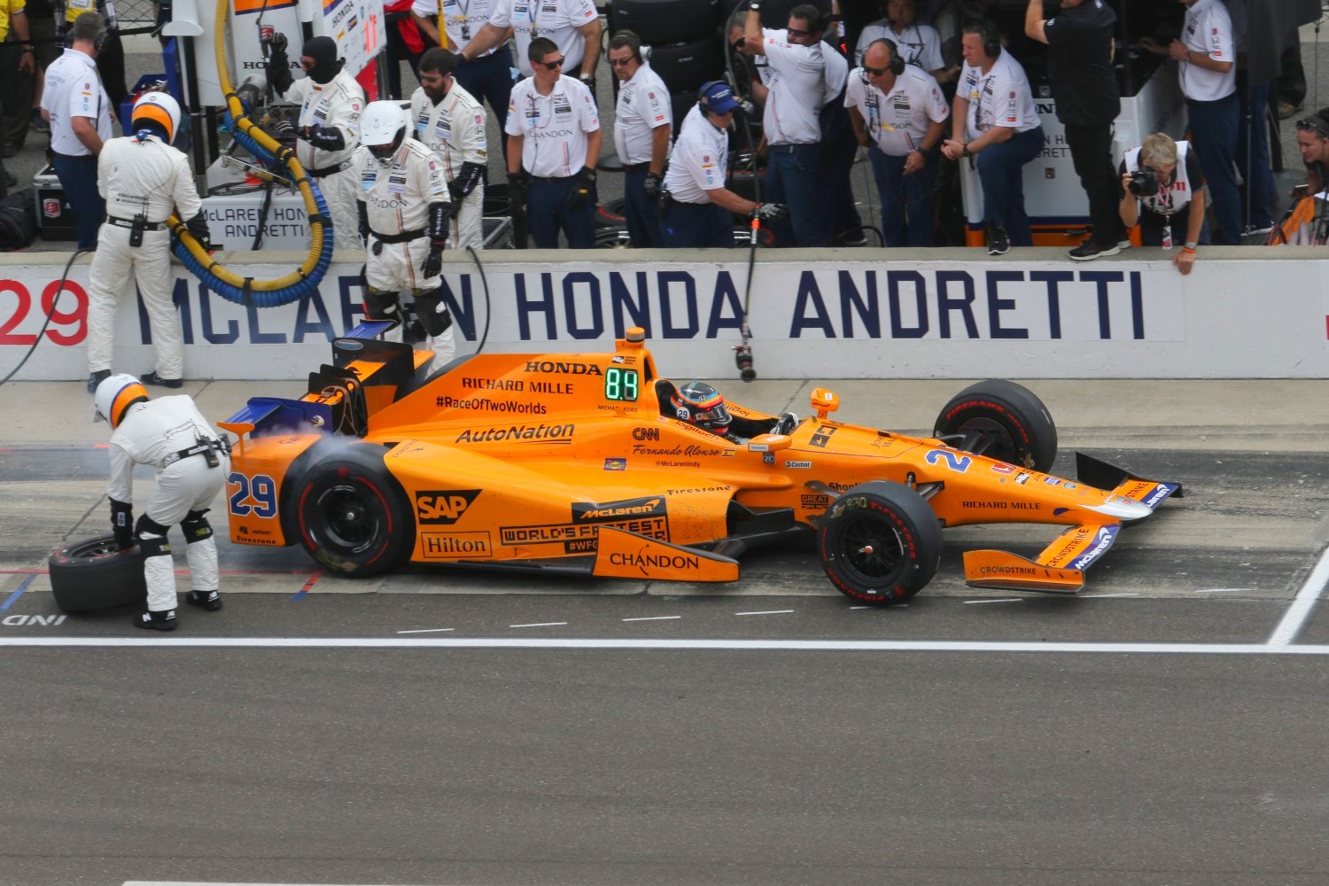 Alonso led and almost won the 2017 Indy 500 but then his Honda engine blew.  Can he win with Chevy in 2018?
