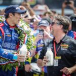 Sato with team owner Michael Andretti