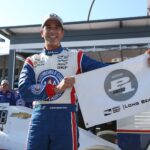 Helio Castroneves charges to pole