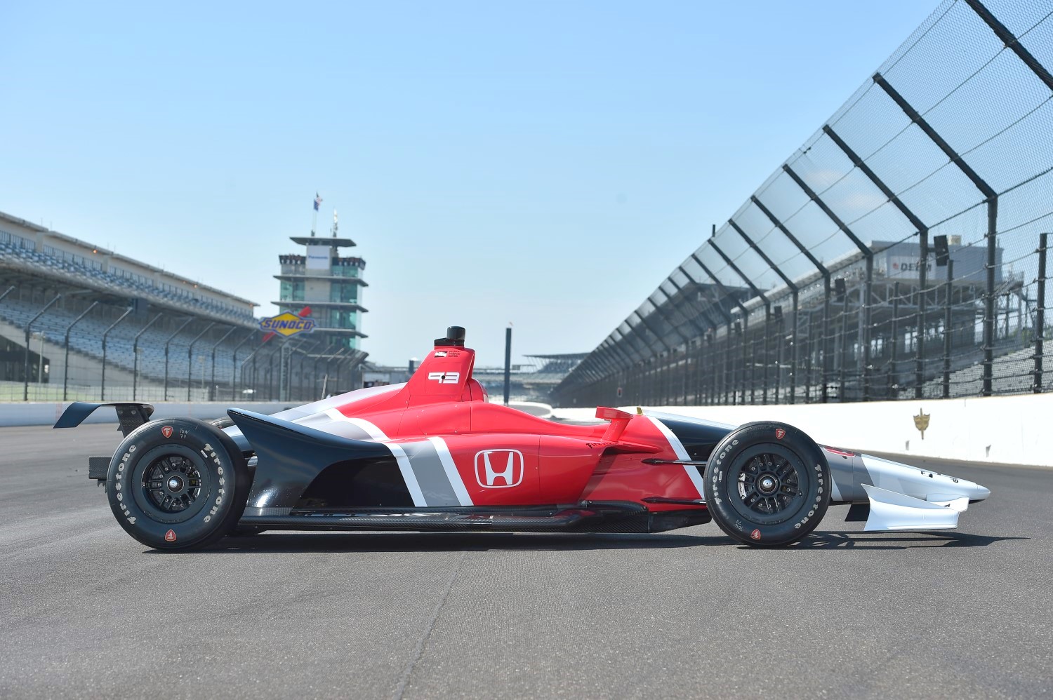 Old IndyCar with new body pieces called new car