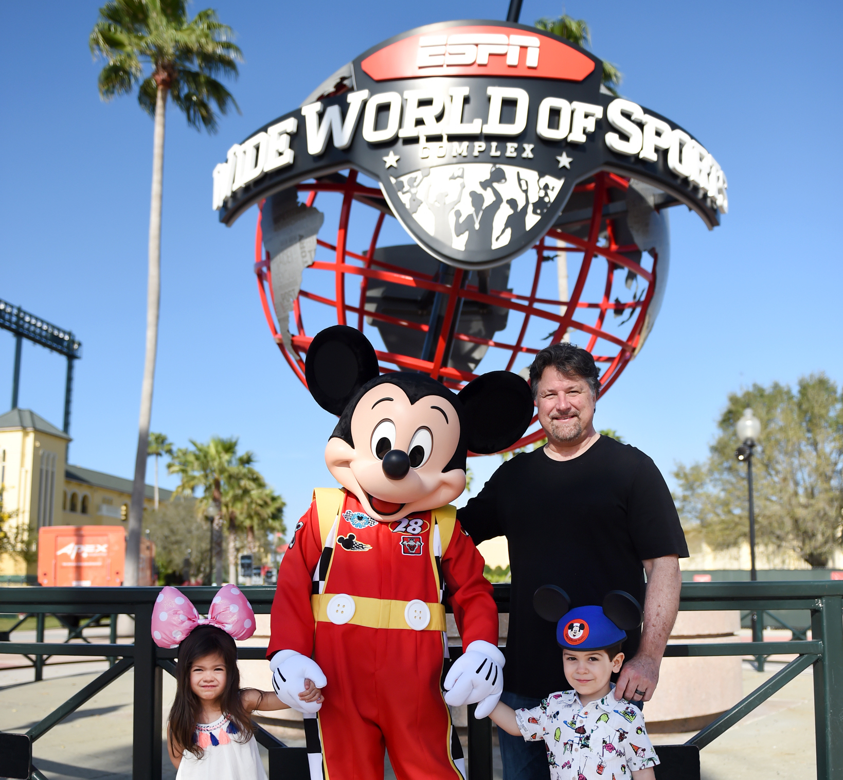 Michael Andretti with Mickey Mouse