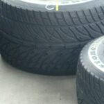 The Firestone rain tires began to fall apart in morning warm-up