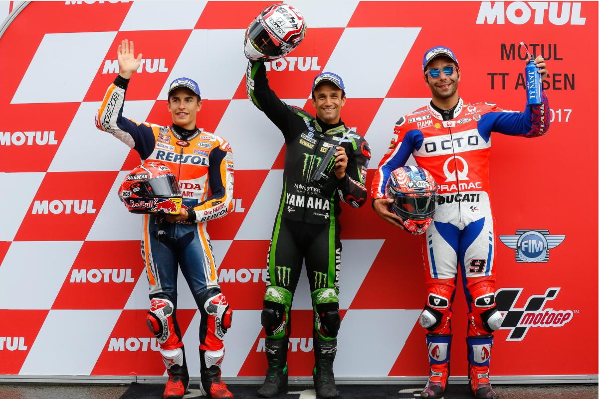 From left, Marquez, Zarco and 