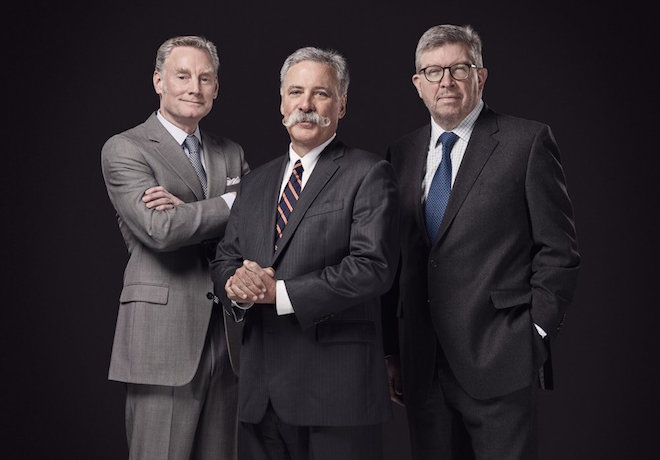 Chase Carey (c) knows F1 cannot do 25 races a year