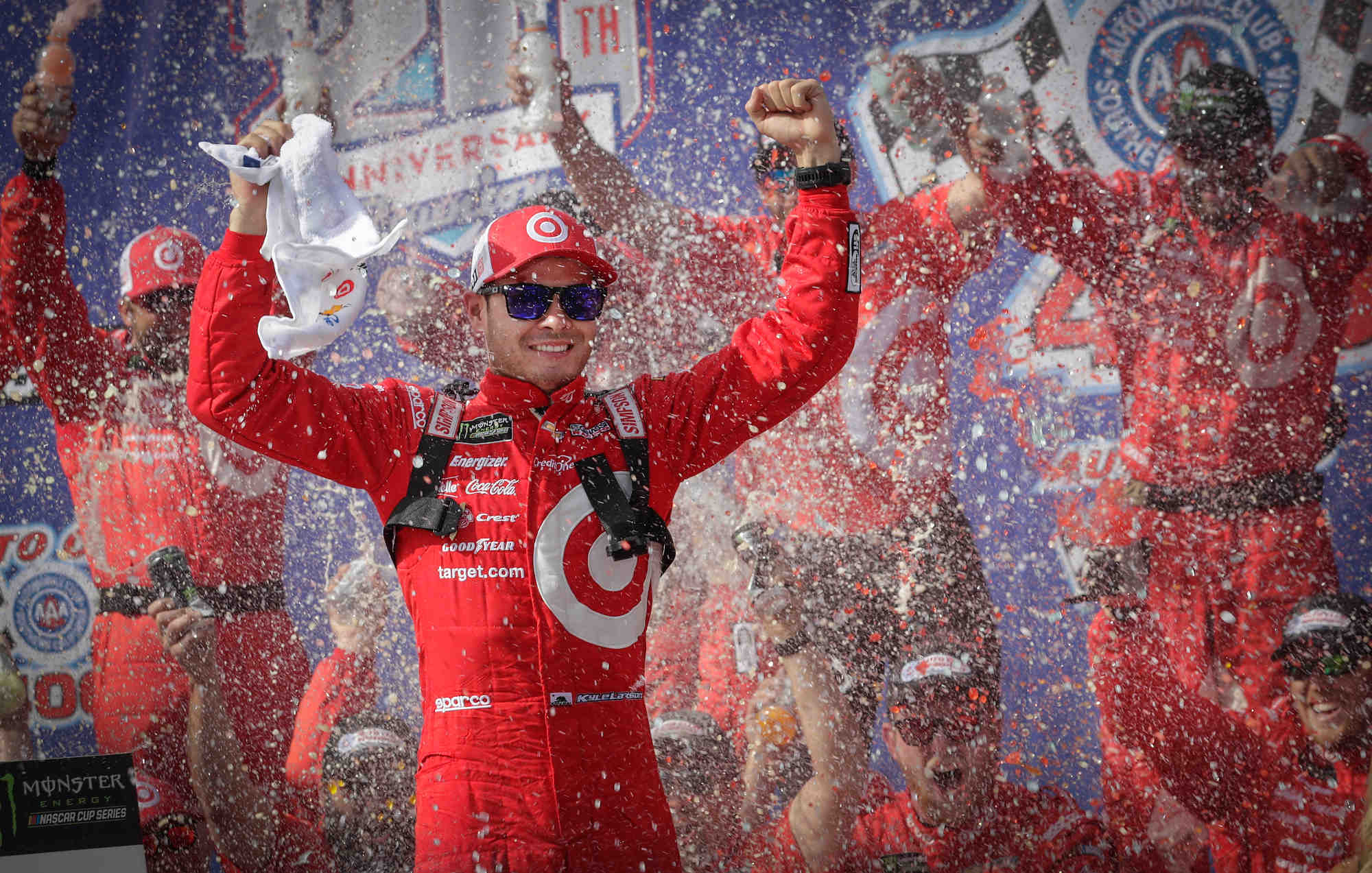 Larson celebrates