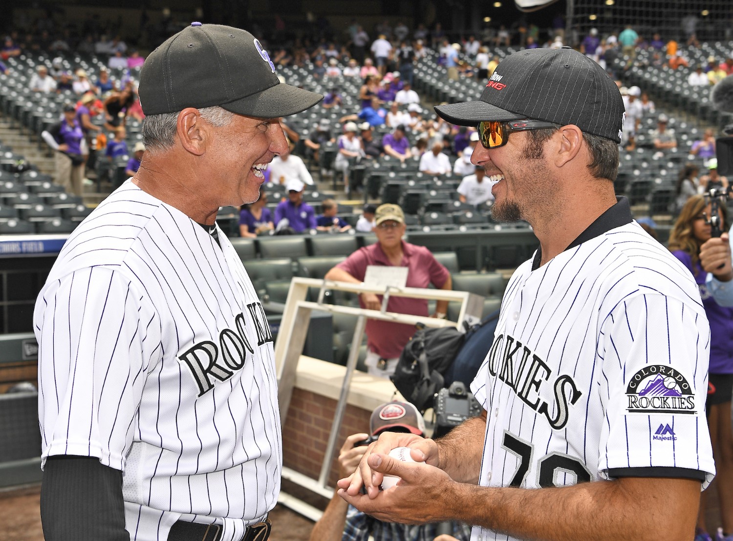 With Manager Bud Black