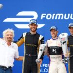 Top-3 drivers with winning owner Richard Branson
