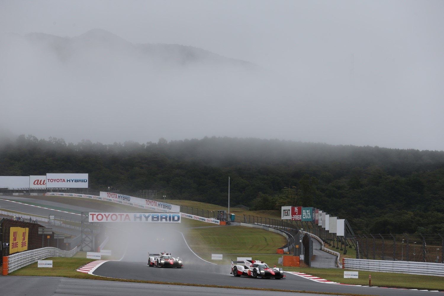 It was another wet day at Fuji