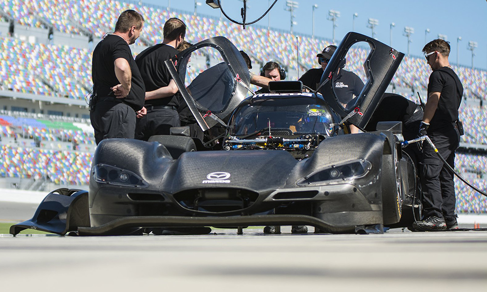 Joest team tests their Mazda at Daytona