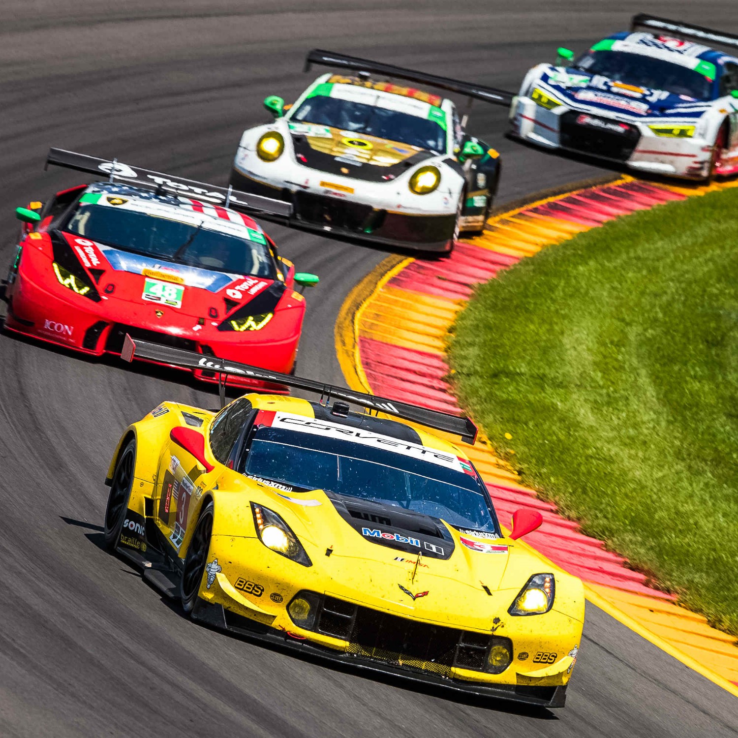 The #3 Corvette currently leads GTLM