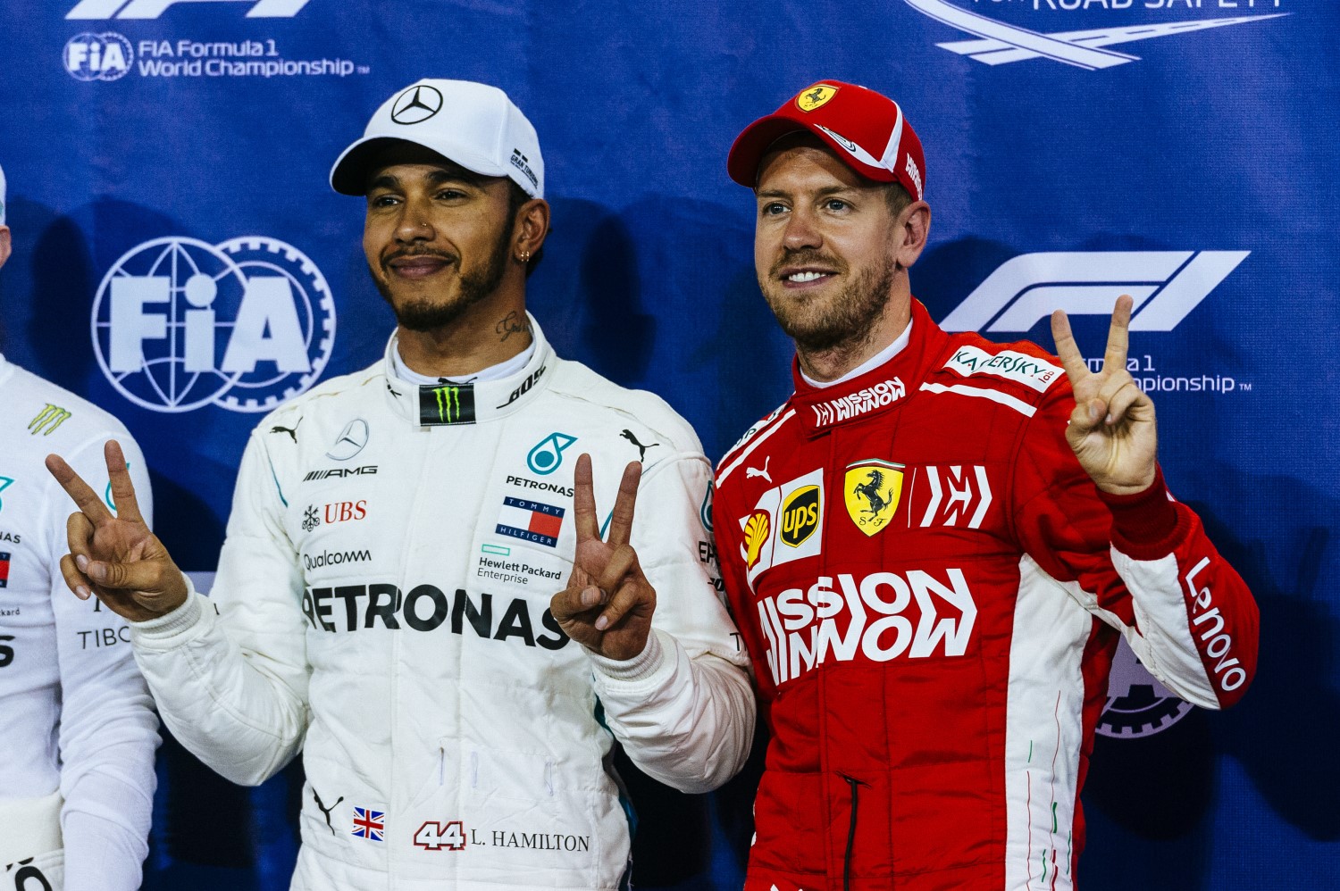 Vettel (R) wishes he had Hamilto's car (L)