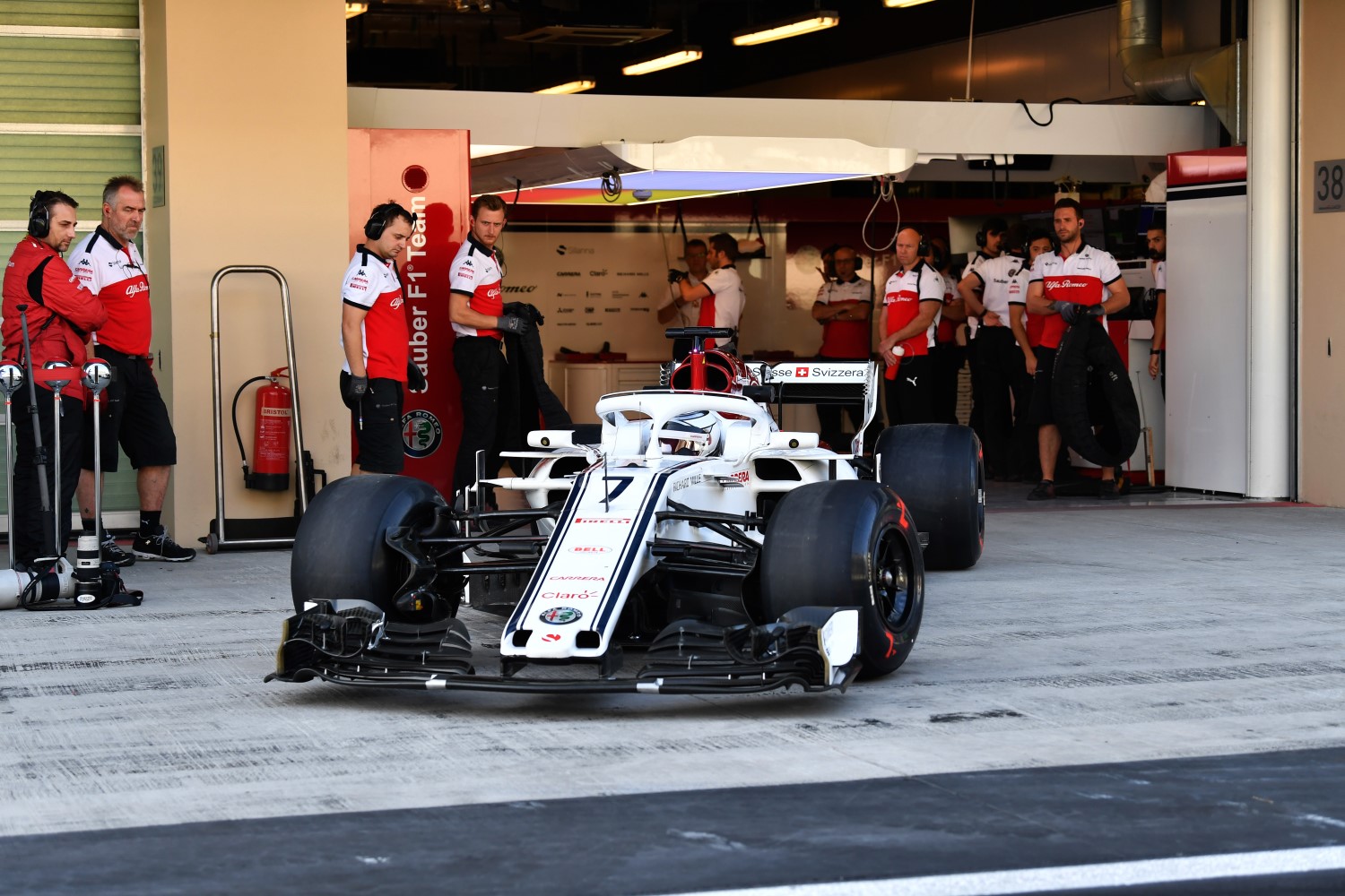 Raikkonen testing the Sauber in Abu Dhabi