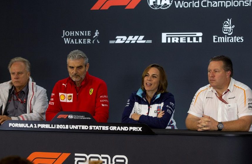 A sad Gene Haas (far left) realizing his team will probably never win an F1 race