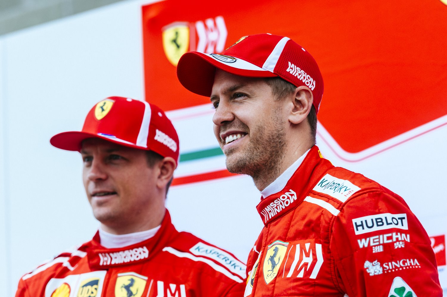 Vettel (R) blew his title chances long ago