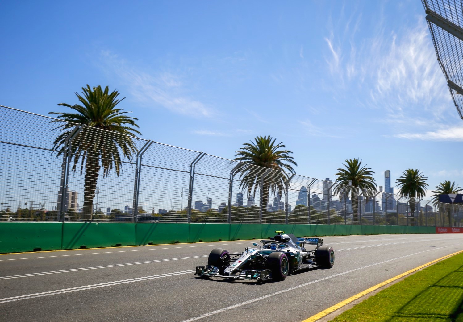 Bottas in the sandbagging Mercedes. They have yet to show their real hand