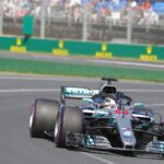 Lewis Hamilton in the Mercedes