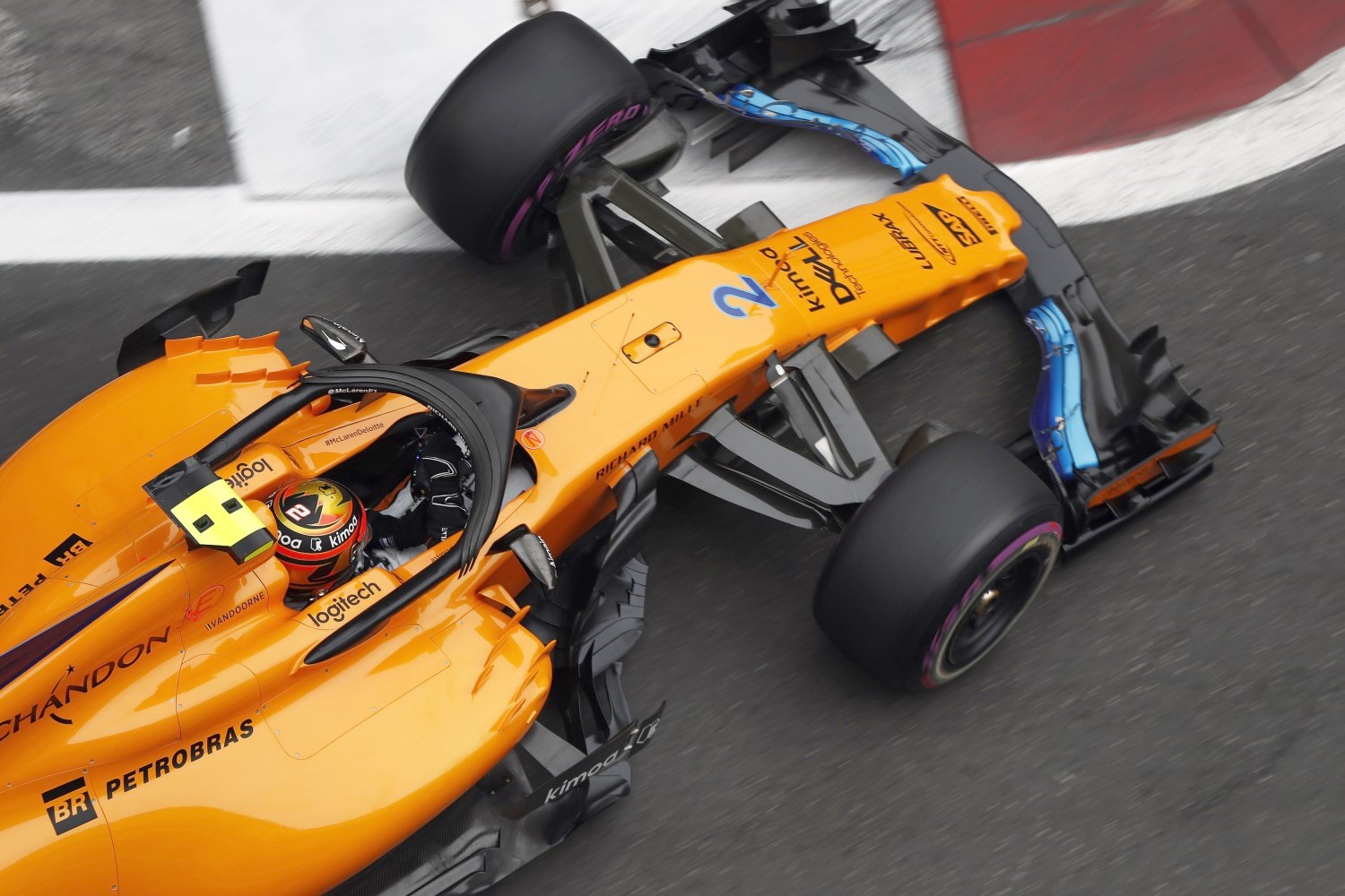 Stoffel Vandoorne in the McLaren at Baku Friday