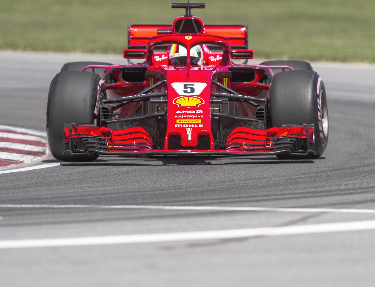Sebastian Vettel is one of the few drivers not moving