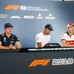 From left, Verstappen, Hamilton and Leclerc
