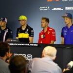 Drivers address the media