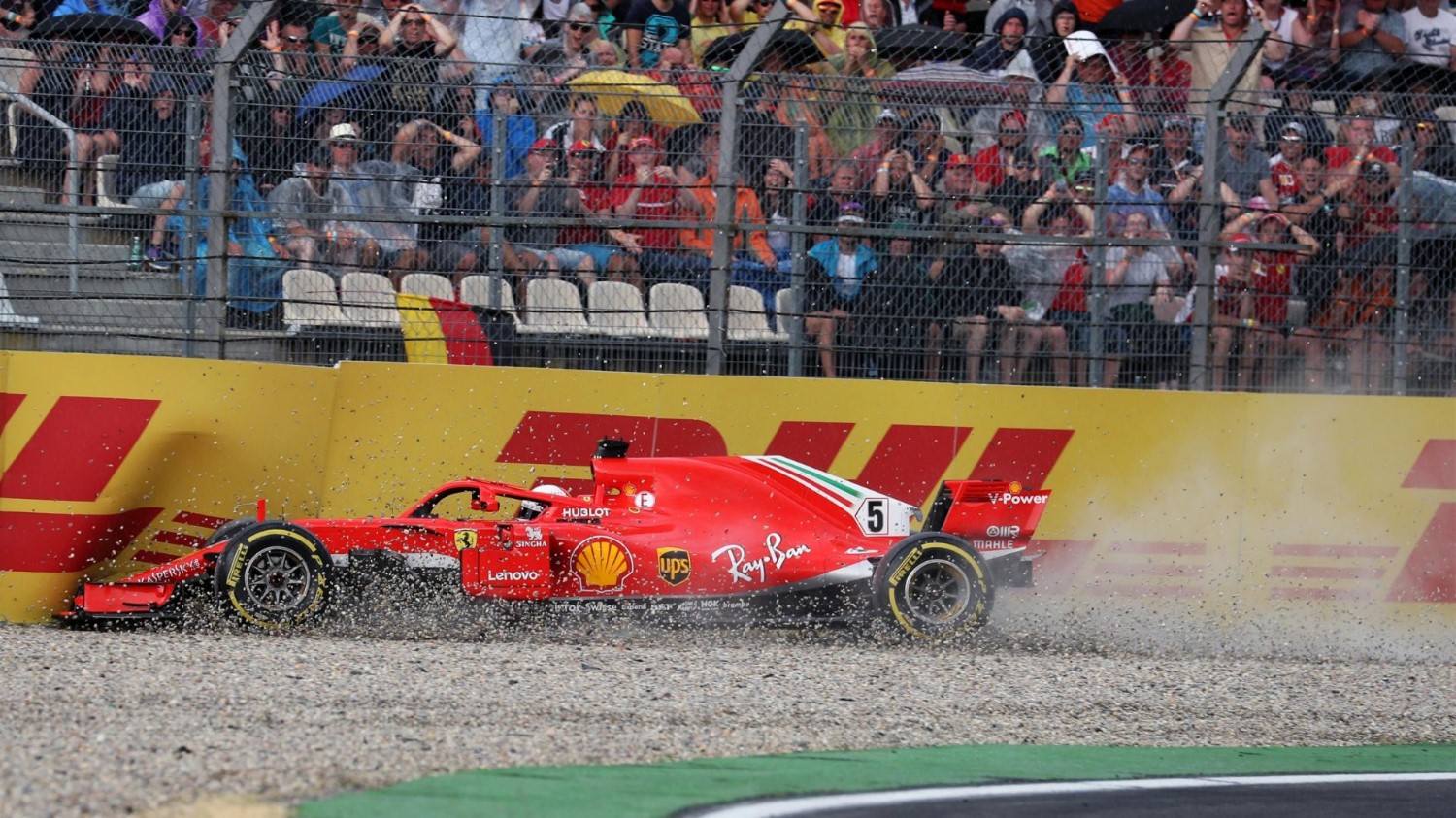 Vettel's crash in Germany in the rain will likely cost him the 2018 title