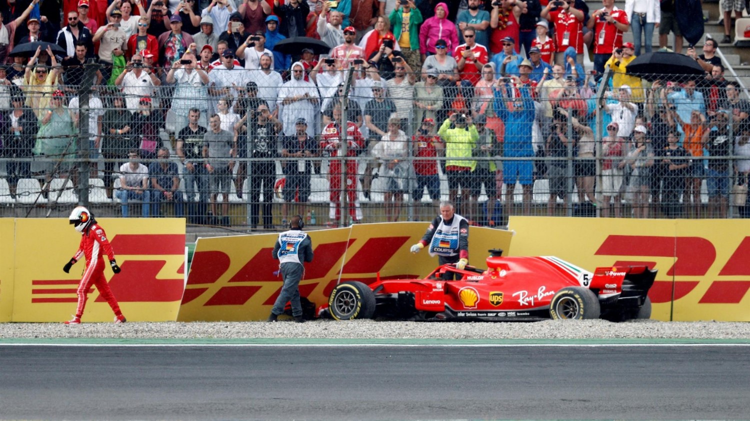 The crash in Germany that started Vettel and Ferrari's downfall