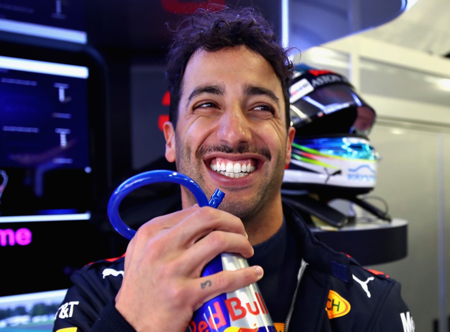 Verstappen wanted to wipe that smile off of Ricciardo's face....and he did