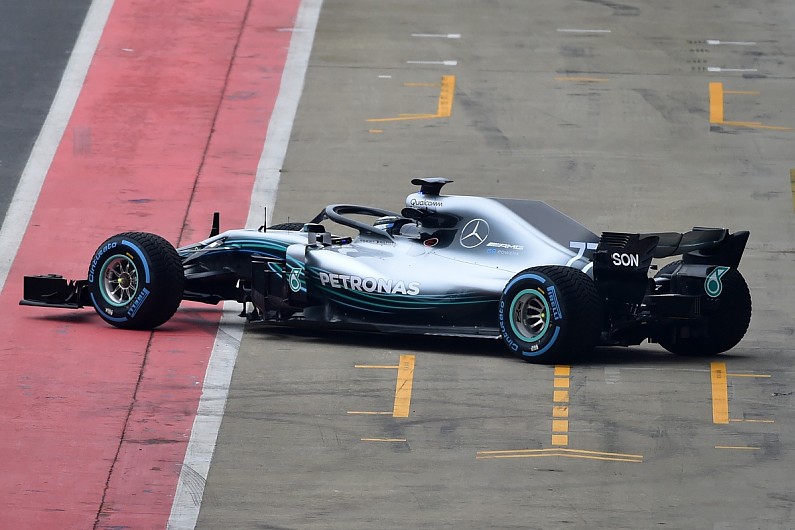 Mercedes W09 with Bottas at the wheel