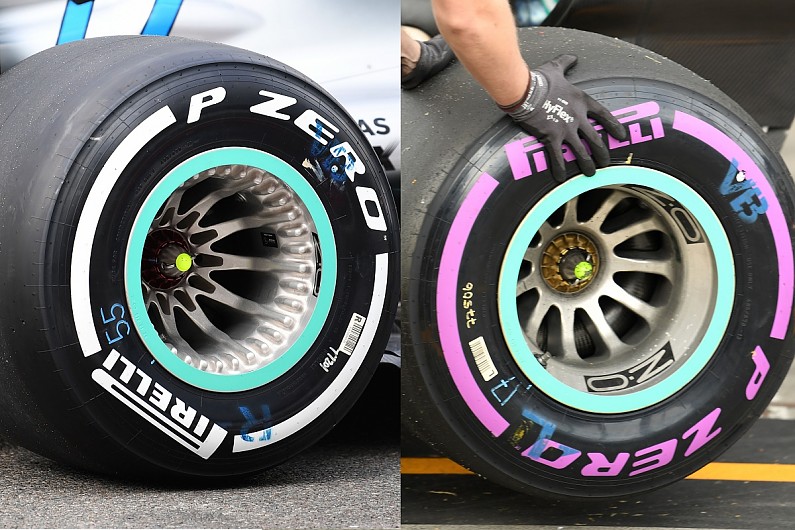 Mercedes new wheel (L) and old Wheel (R)