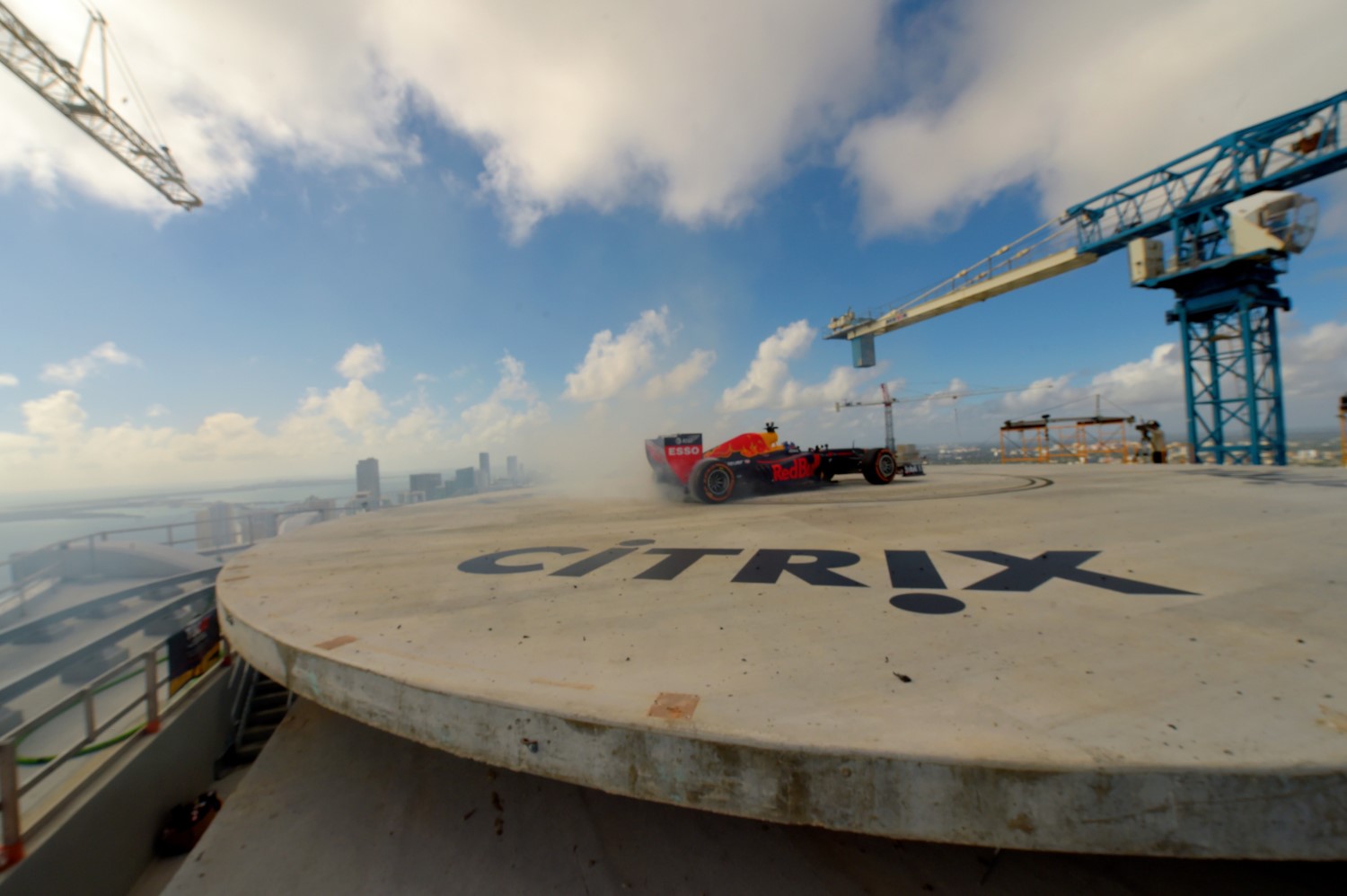 David Coulthard did donuts in Miami last year atop a heliport, but to no avail, F1 is unlikely to ever race in Miami