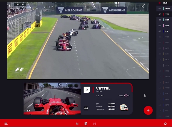 Proposed F1 online broadcast