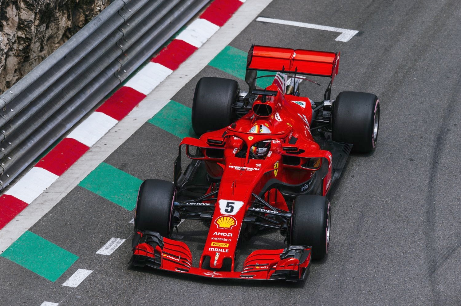 Vettel admits the Ferrari was fast, but not dominant like the Mercedes was at some races