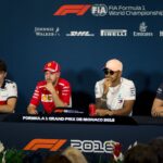 From left, Leclerc, Vettel, Hamilton and Grosjean