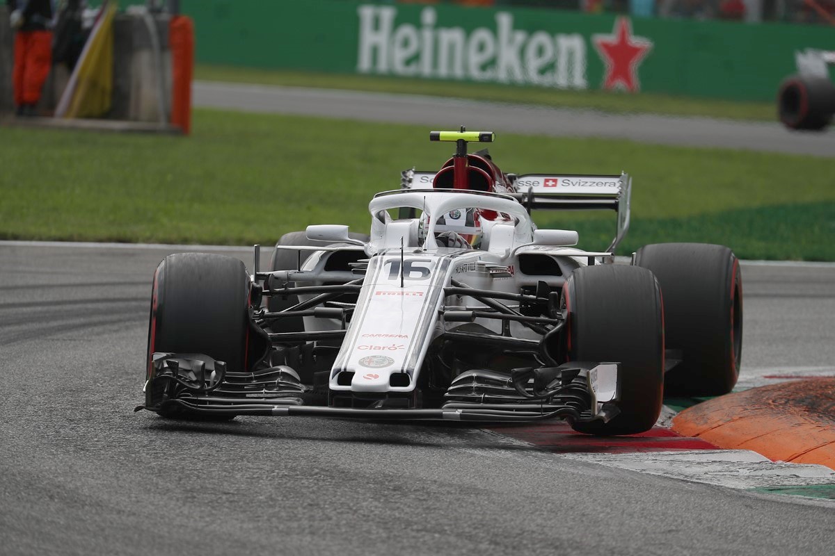 Charles Leclerc at Monza